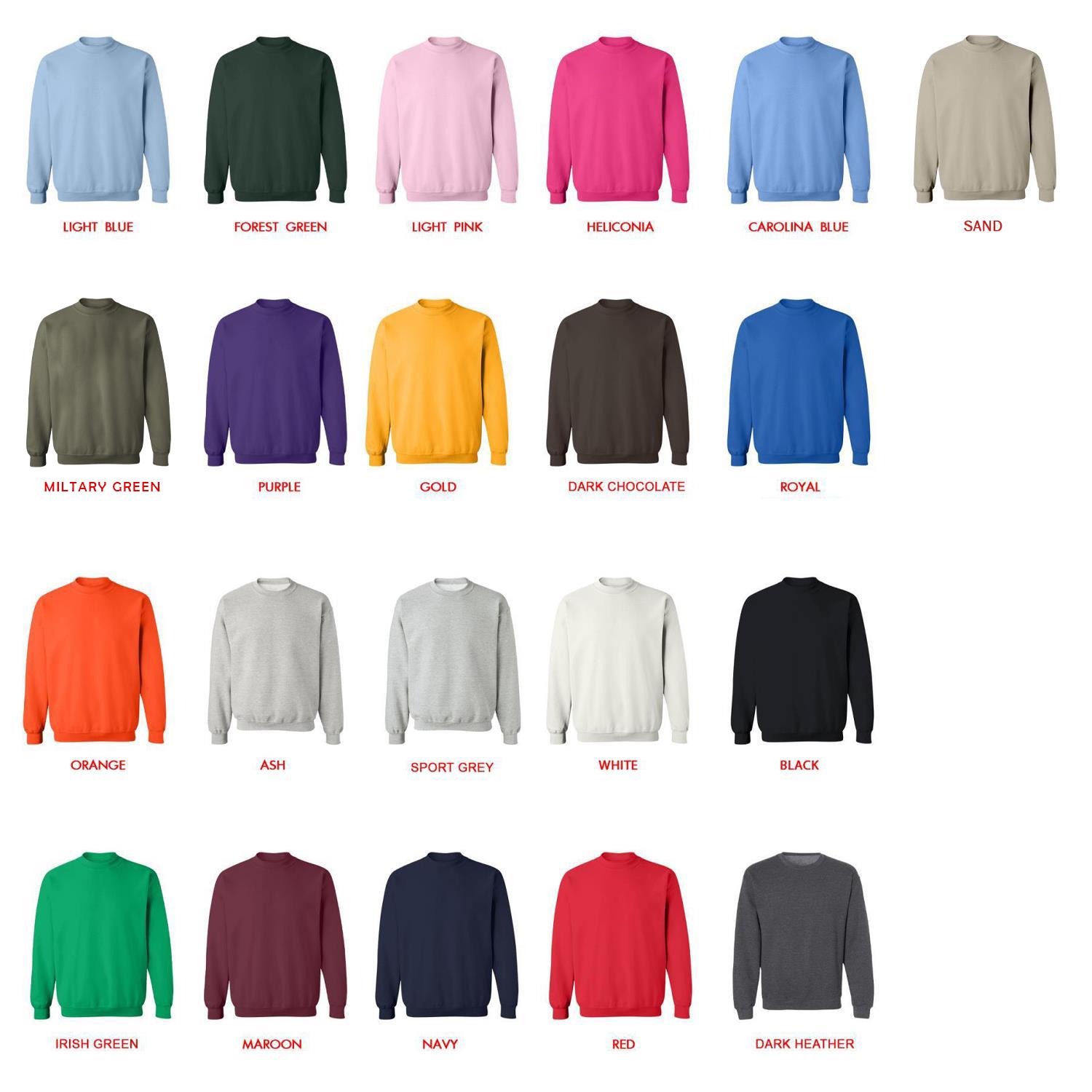 sweatshirt color chart - Danny Phantom Store