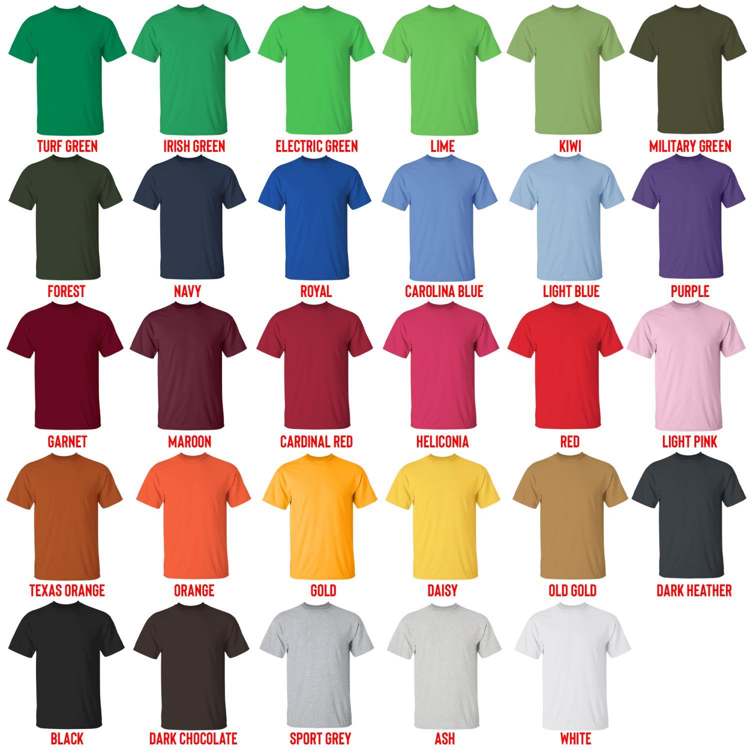 t shirt color chart - Danny Phantom Store