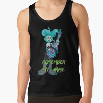 Neon Rock Remember My Name Guitar Art Tank Top