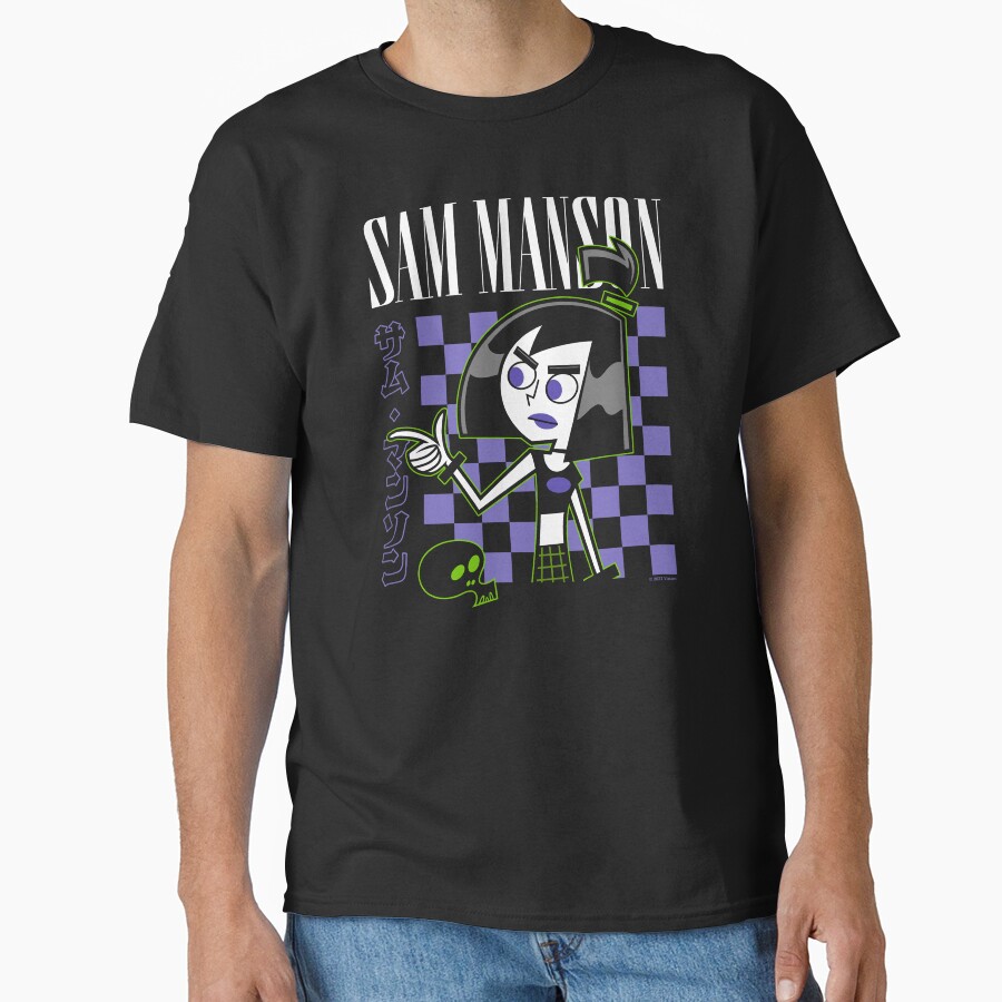 Retro Sam Manson Kanji Portrait T-shirt