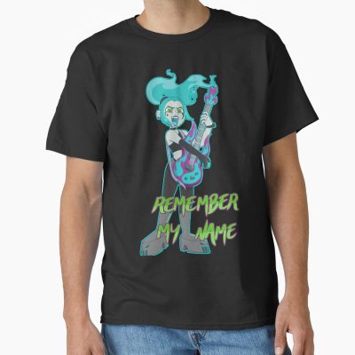 Neon Rock Remember My Name Guitar Art T-shirt