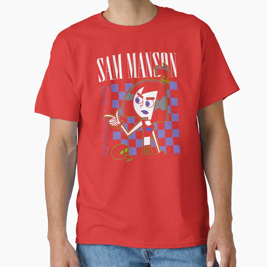 Retro Sam Manson Kanji Portrait T-shirt - Image 5