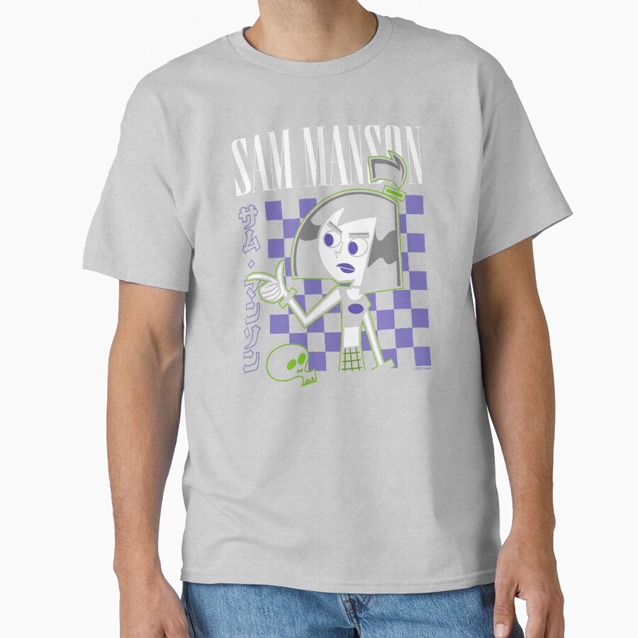Retro Sam Manson Kanji Portrait T-shirt - Image 3