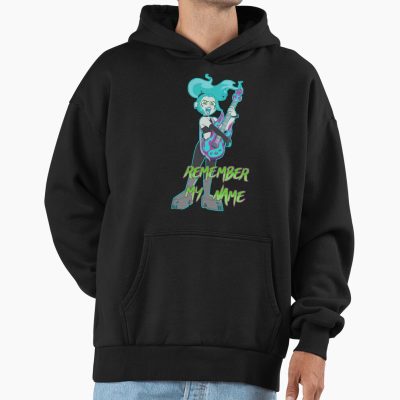 Neon Rock Remember My Name Guitar Art Hoodie