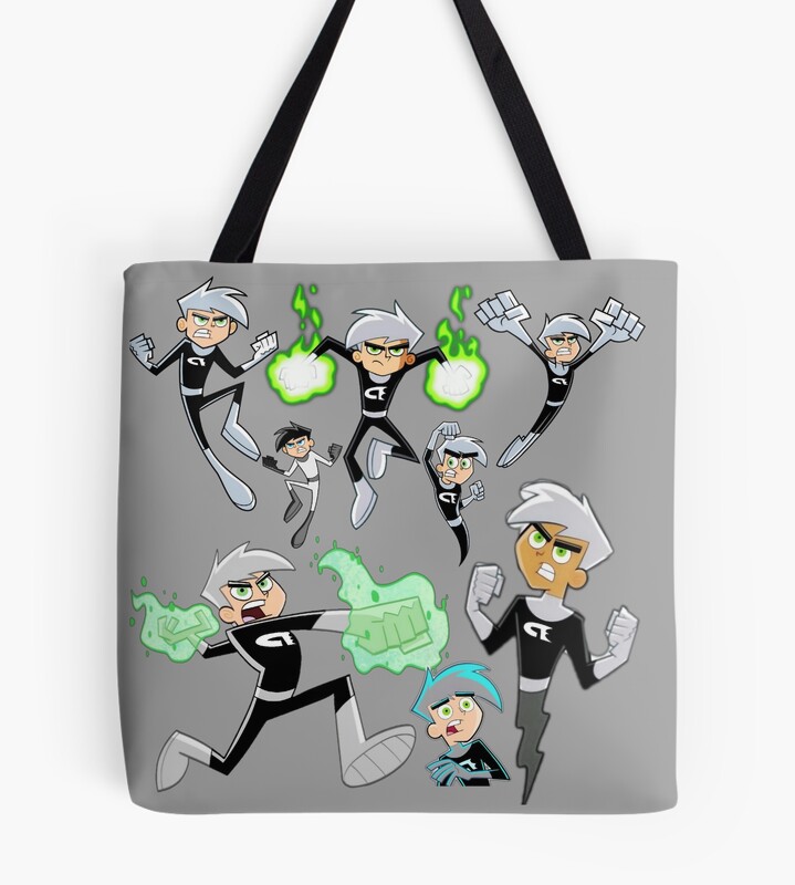 Iconic Danny Phantom Repeating Logo Tote Bag