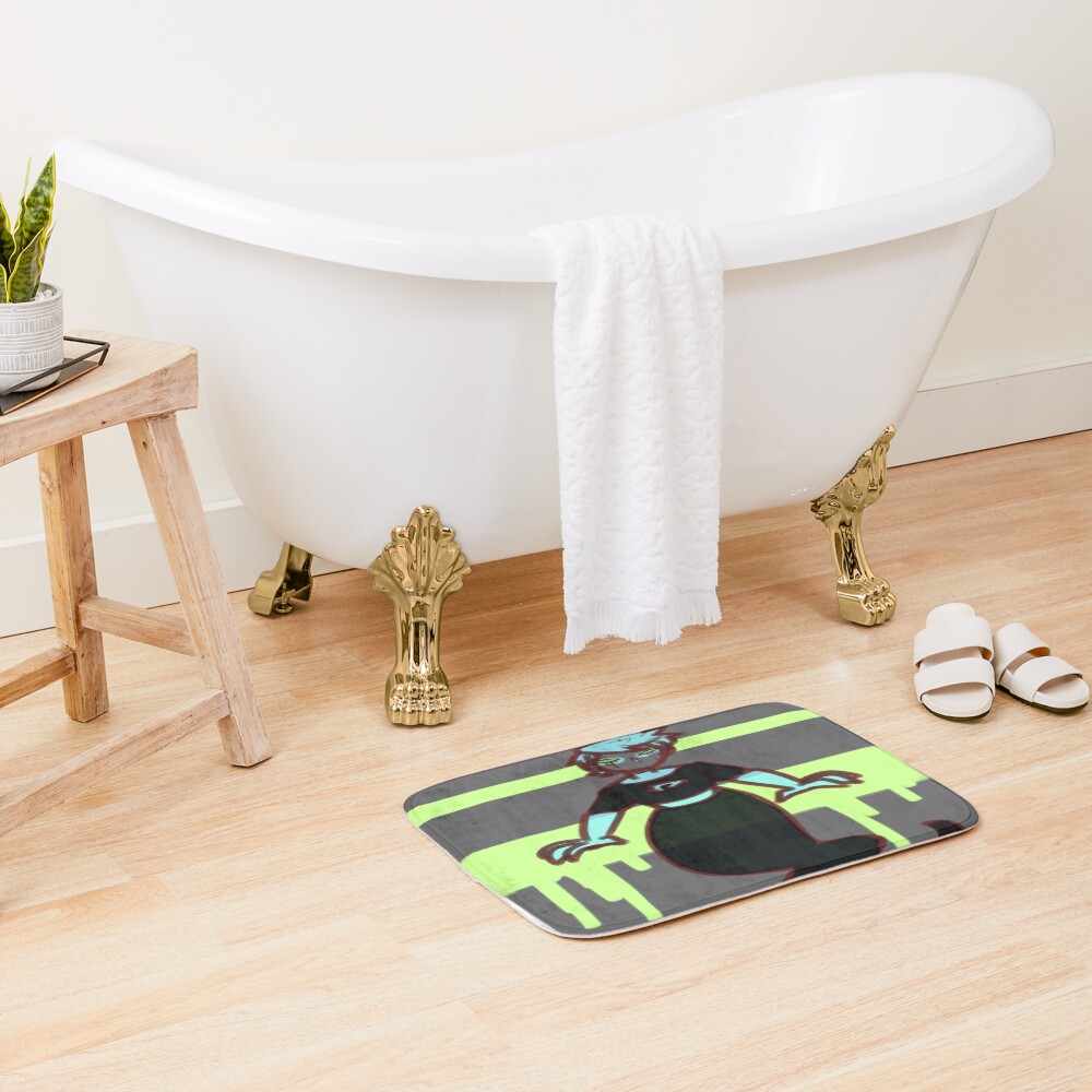 Cool Ghost Boy Design Bath Mat - Image 2