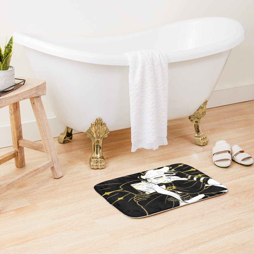 Funny Old Man In Love Gold Version Bath Mat - Image 2