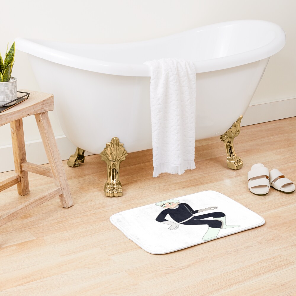 Cute Ghost Boy Character Bath Mat - Image 2