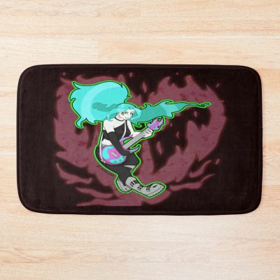Ember Mclain White Background Art Bath Mat