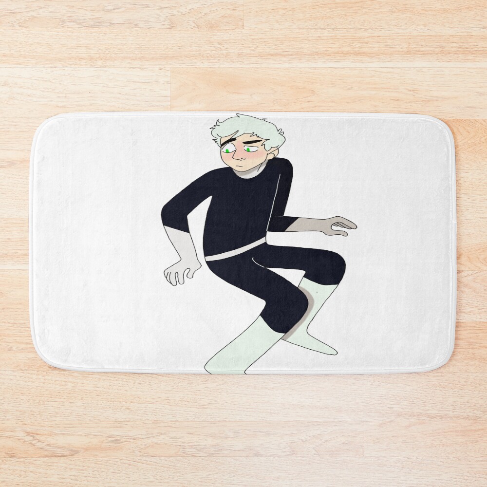 Cute Ghost Boy Character Bath Mat