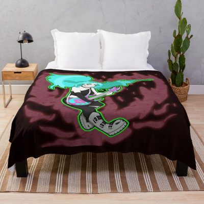 Ember Mclain White Background Art Throw Blanket