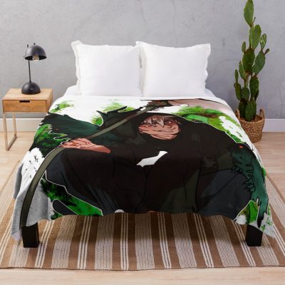 Funny Bad Ghost Character Throw Blanket