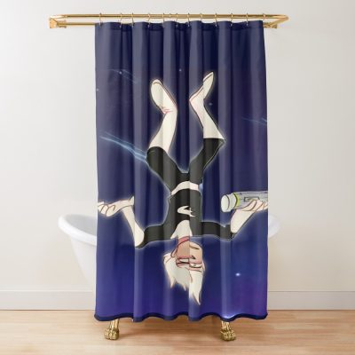 Funny Upside Down Danno Shower Curtain
