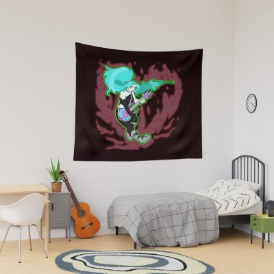Ember Mclain White Background Art Tapestry