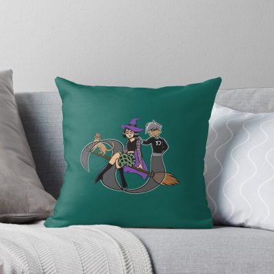 Mystic Witches And Phantoms Throw Pillow