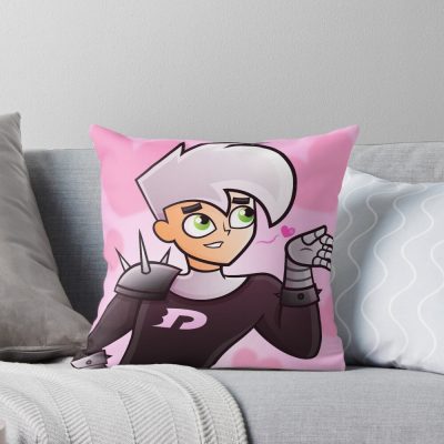 Romantic Danny Phantom A Kiss From A Knight Throw Pillow