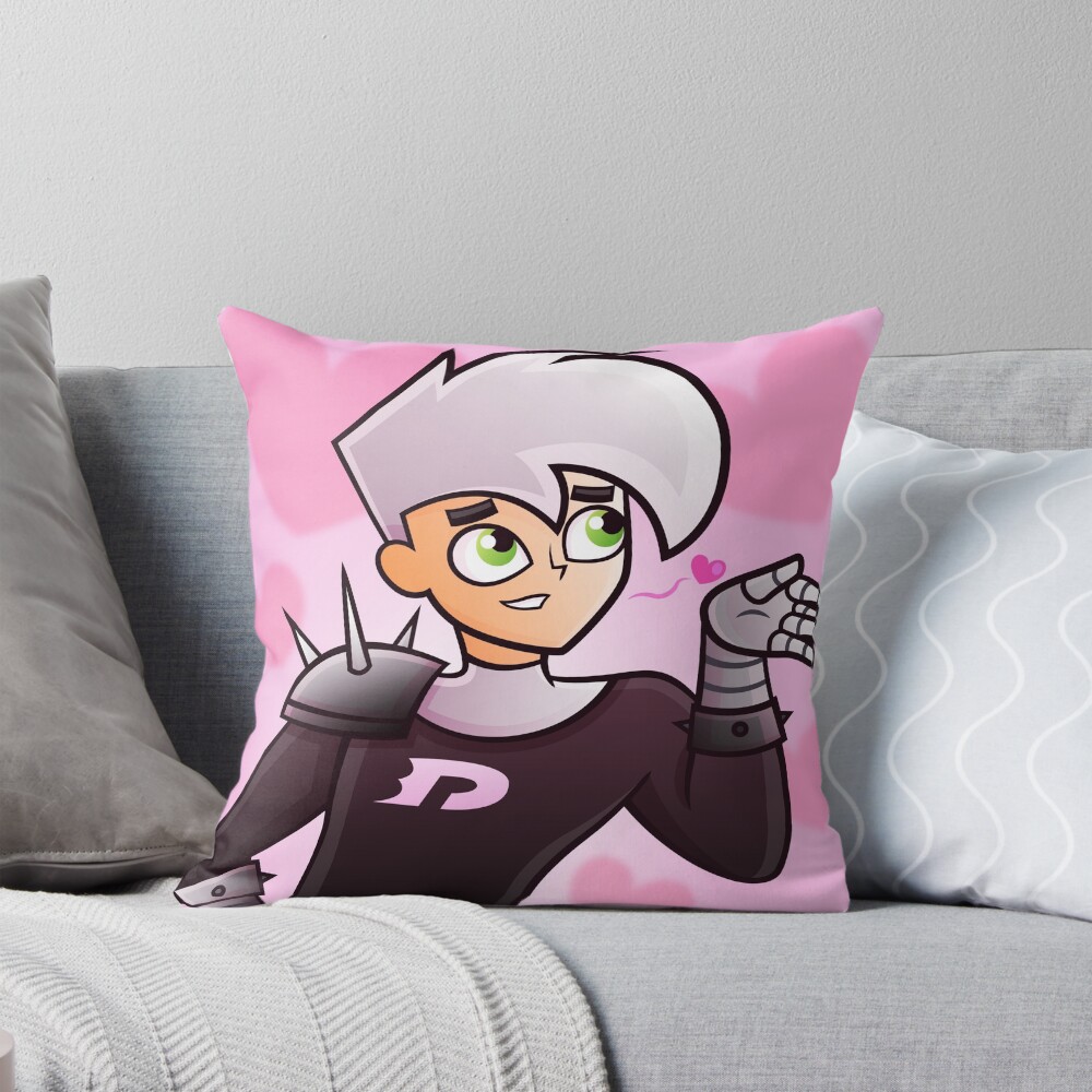 Romantic Danny Phantom A Kiss From A Knight Throw Pillow