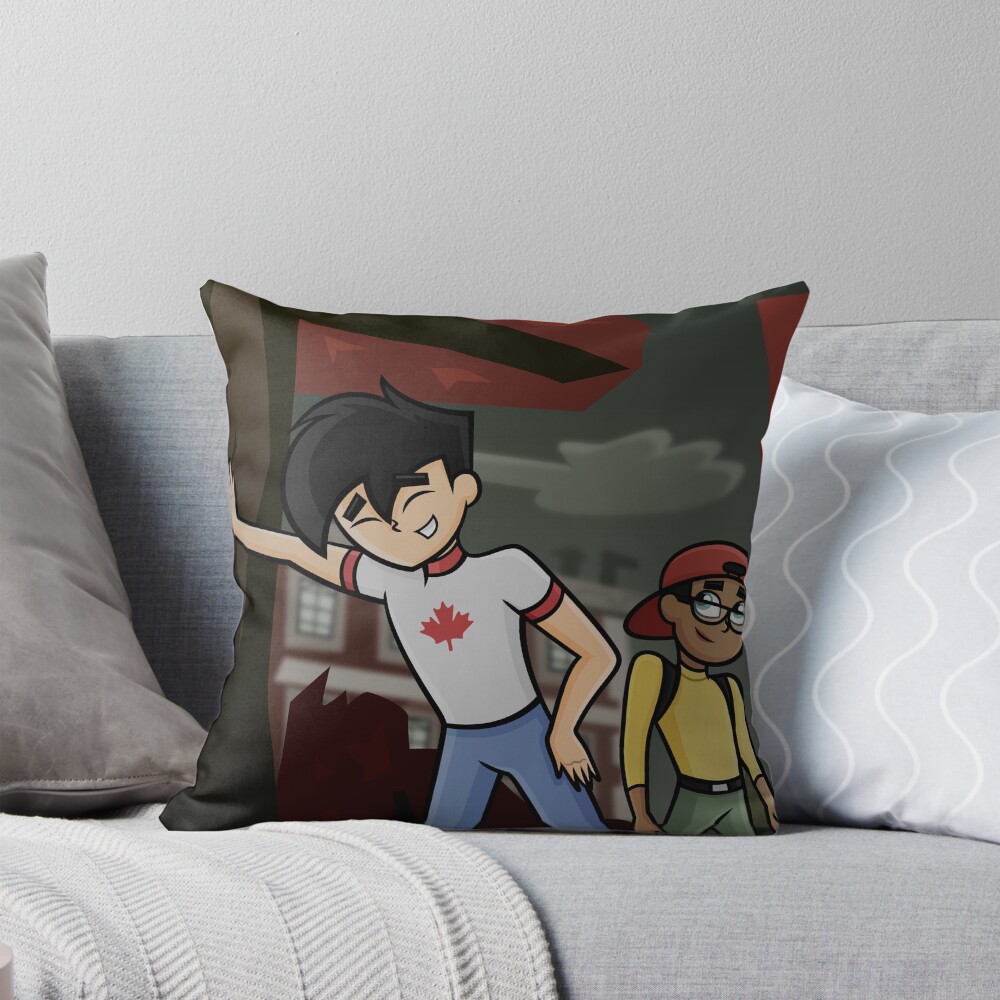 Funny Danny Phantom Laughing Throw Pillow
