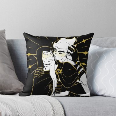Funny Old Man In Love Gold Version Throw Pillow
