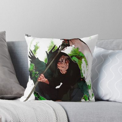 Funny Bad Ghost Character Throw Pillow